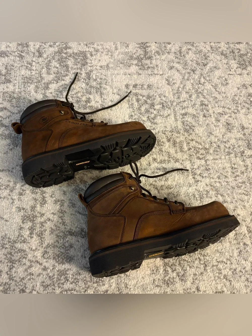 Men’s Size 10.5 Carolina Brown Steel Toe Work Boots Great Condition